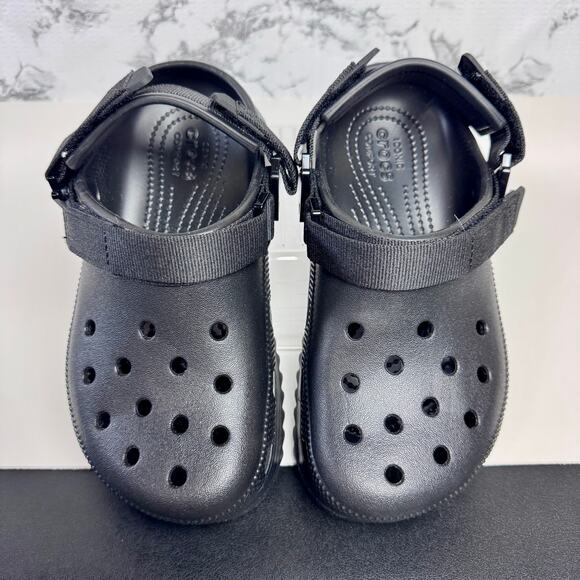 Crocs Classic Hiker Clogs Womens Size 6 Mens Size 4 Black Slip On Platform Slide - Picture 4 of 11